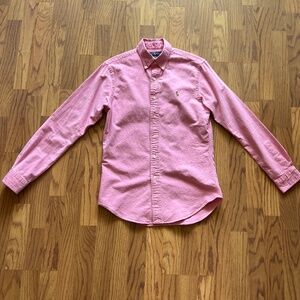 Ralph Lauren Polo Long Sleeve Slim Git Button Front Oxford
